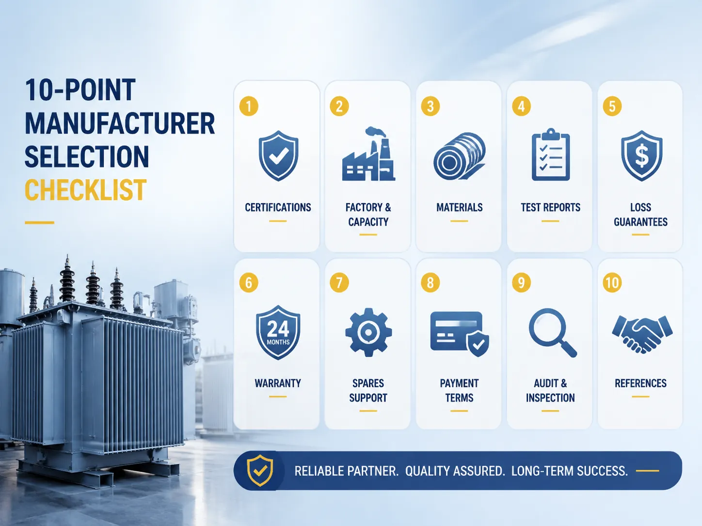 A 10-Point Manufacturer Selection Checklist