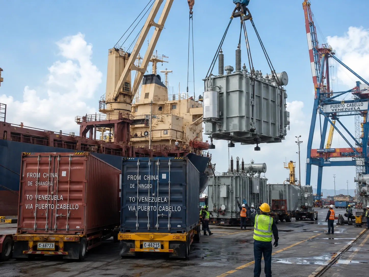 Chinese transformers arrive at Puerto Cabello port in Venezuela for grid projects