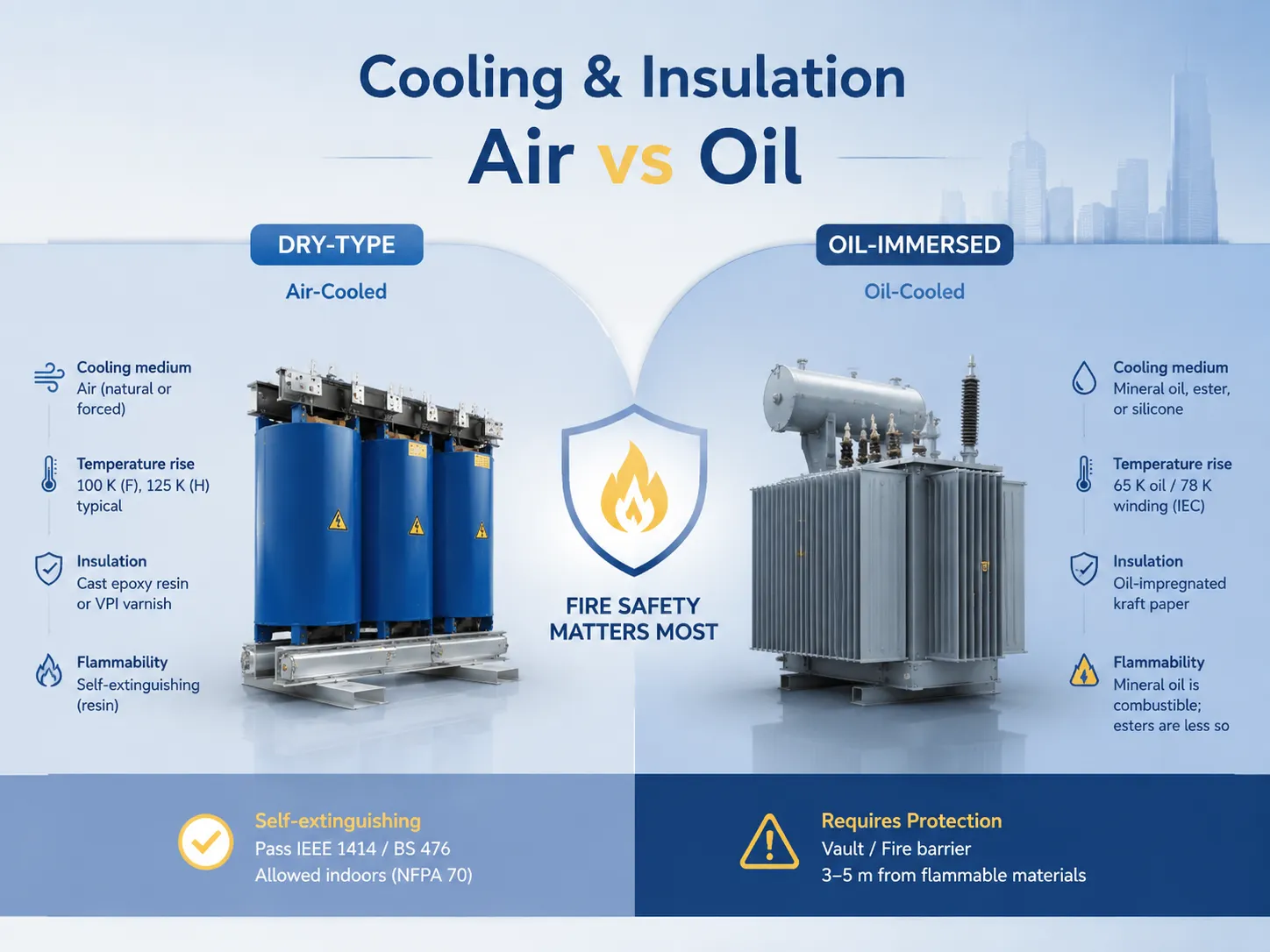 Cooling and Insulation Air vs Oil
