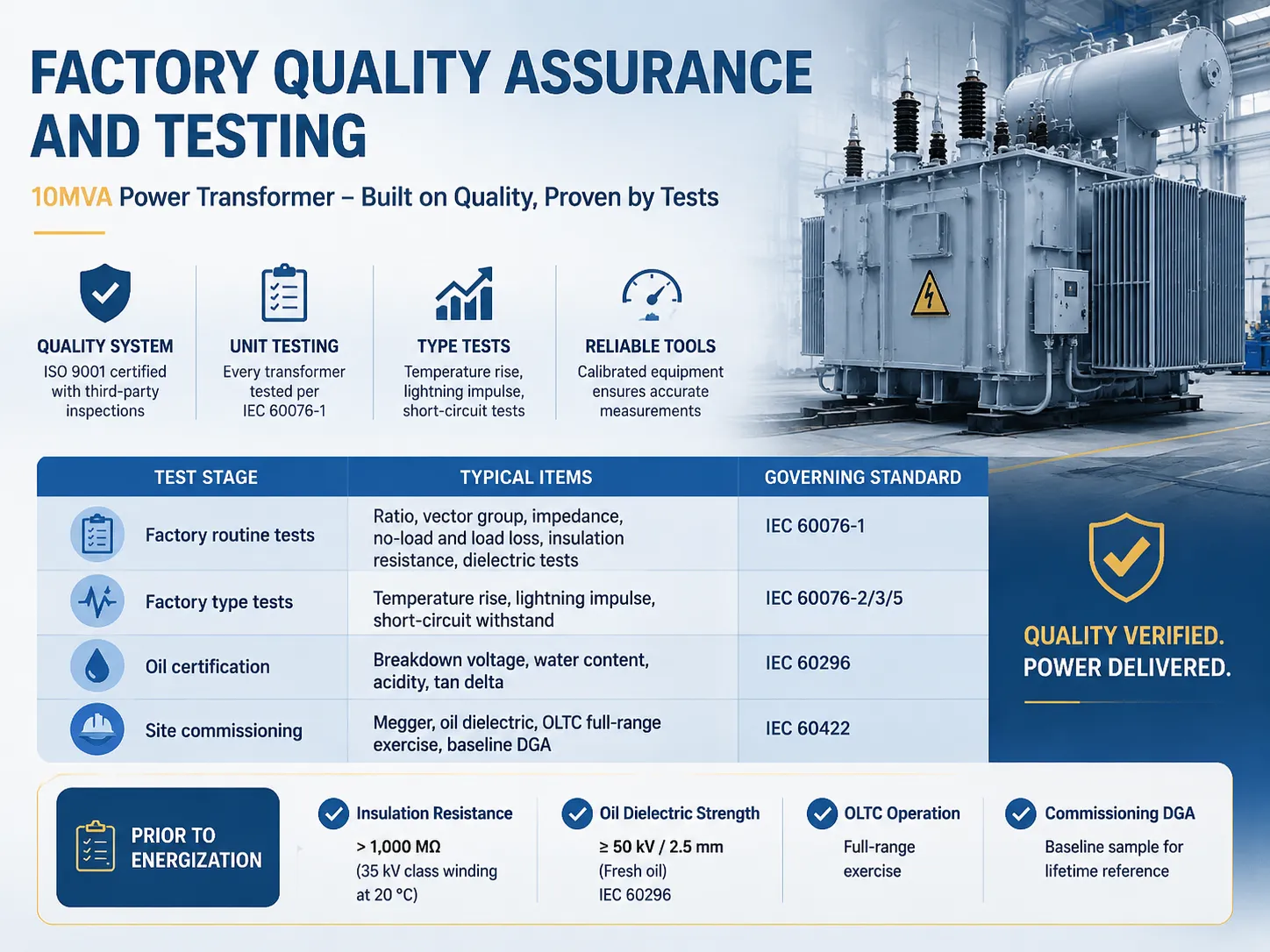 Factory Quality Assurance and Testing