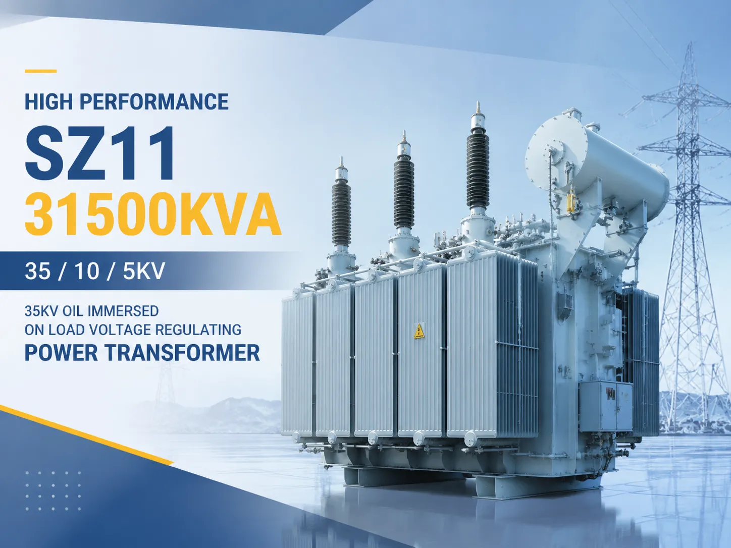 High Performance Sz11 31500Kva 35 10 5Kv 35Kv Oil Immersed On Load Voltage Regulating Power Transfor