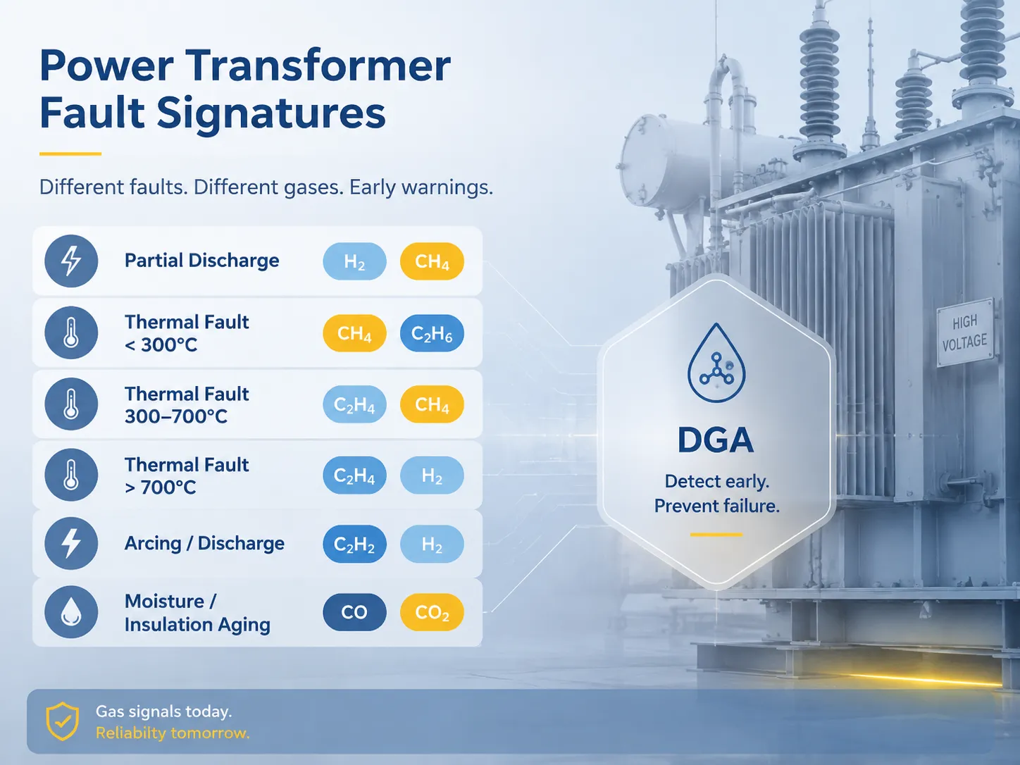 Power Transformer Fault Types and Their Signatures