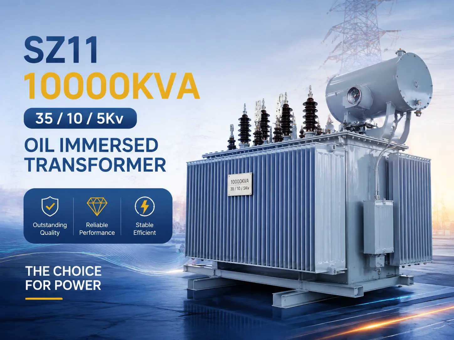 Sz11 10000Kva 35 10 5Kv Oil Immersed Transformer Outstanding Quality The Choice For Power