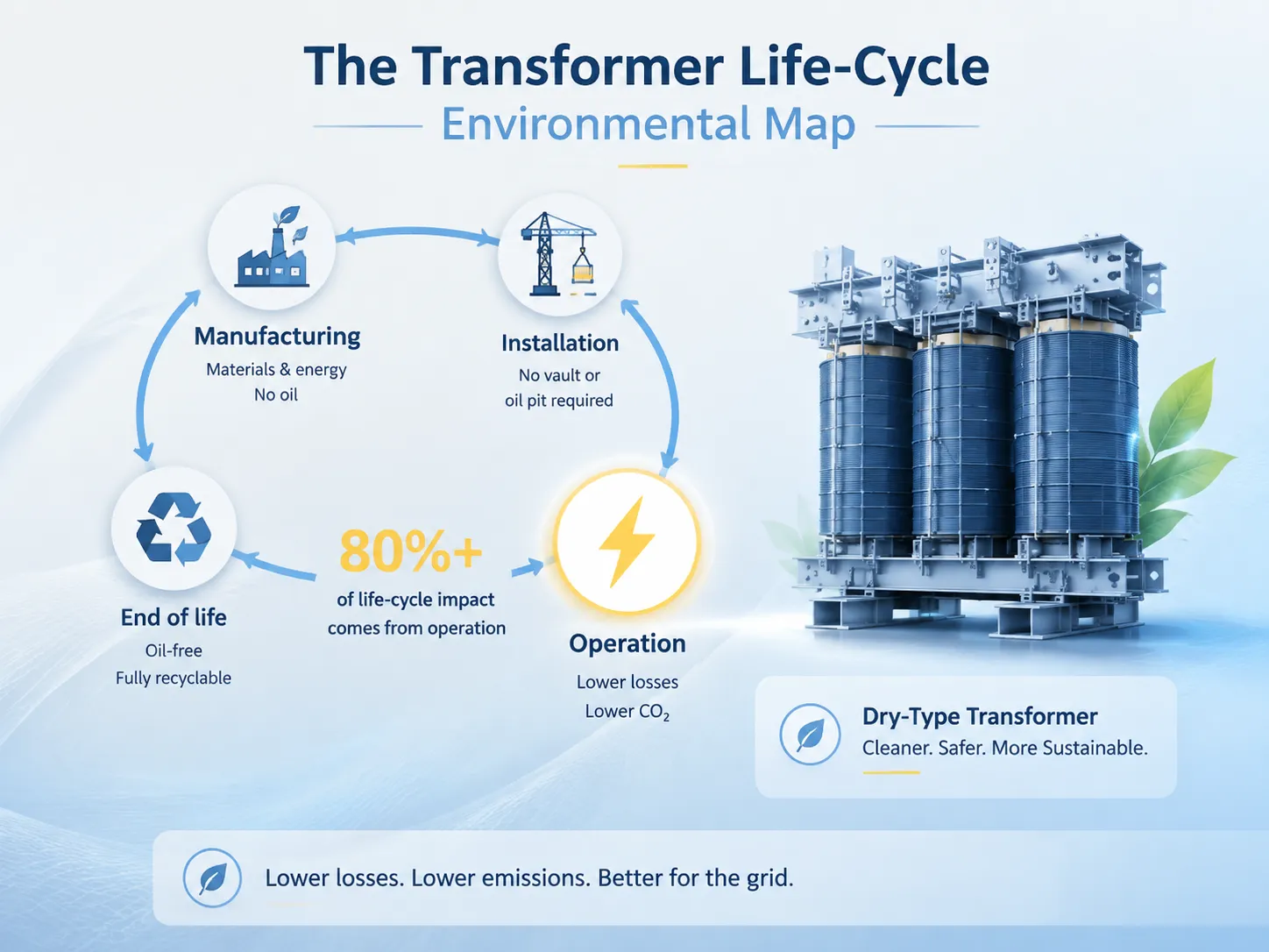 The Transformer Life-Cycle Environmental Map