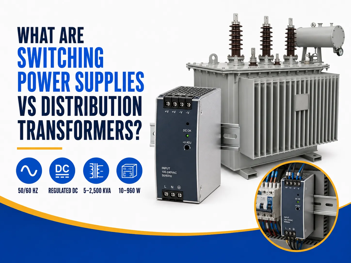 The Differences Between Switching Power Supplies and Distribution Transformers