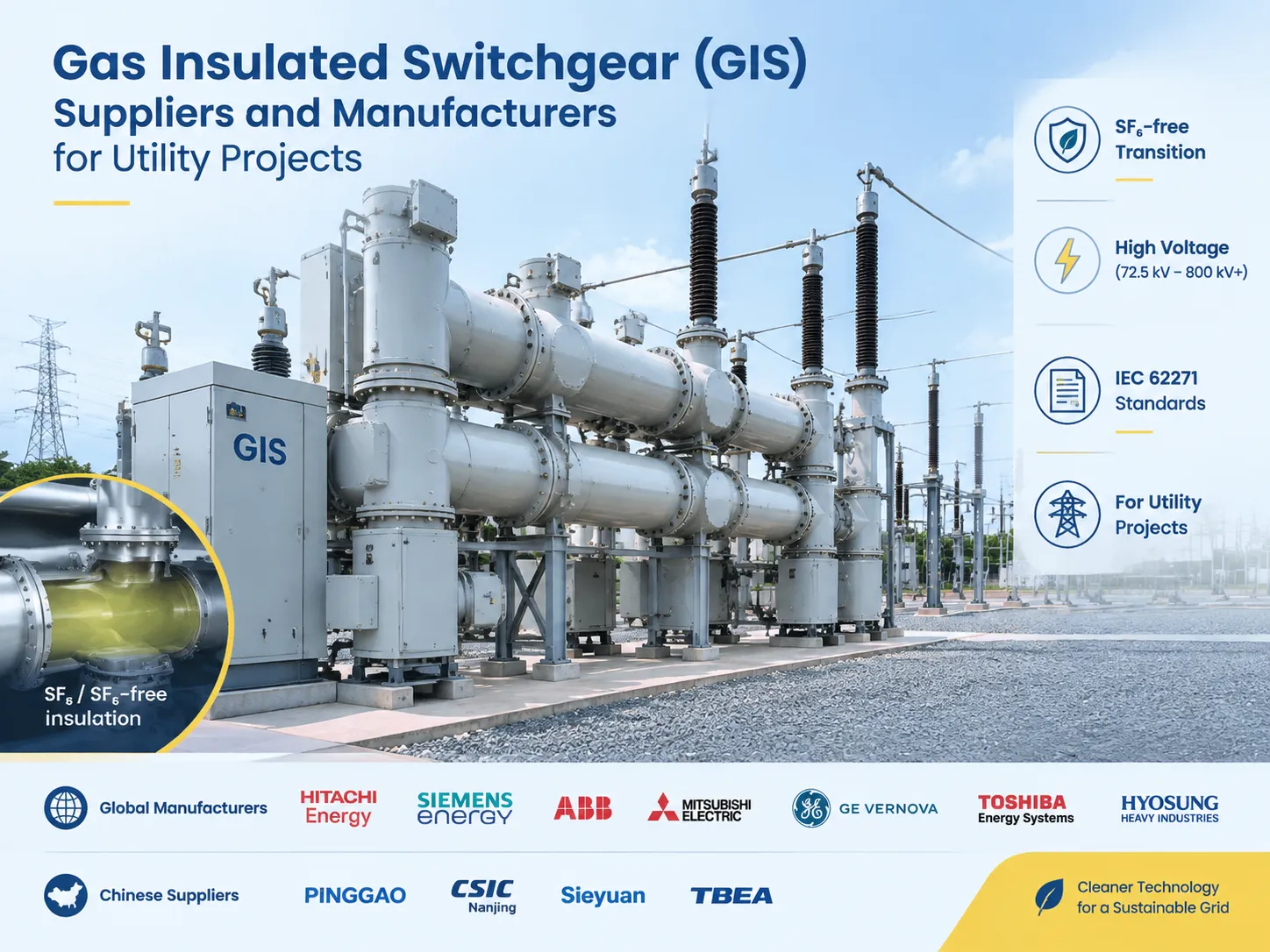 Gas Insulated Switchgear (GIS) Suppliers and Manufacturers for Utility Projects
