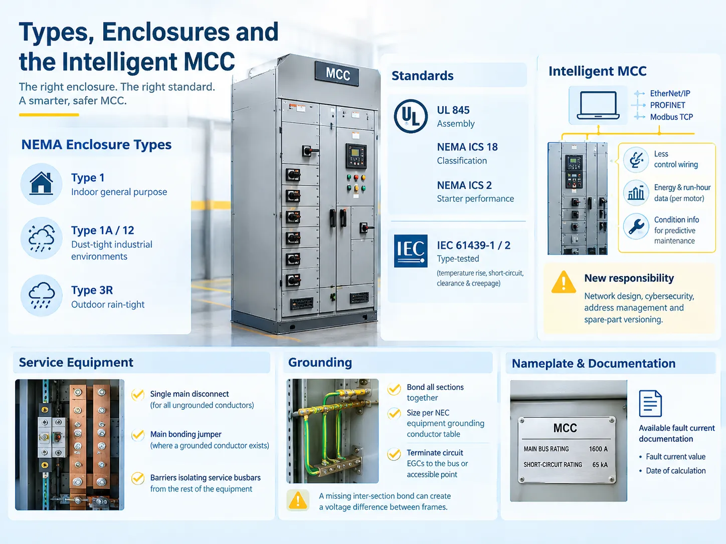 Types, enclosures and the intelligent MCC