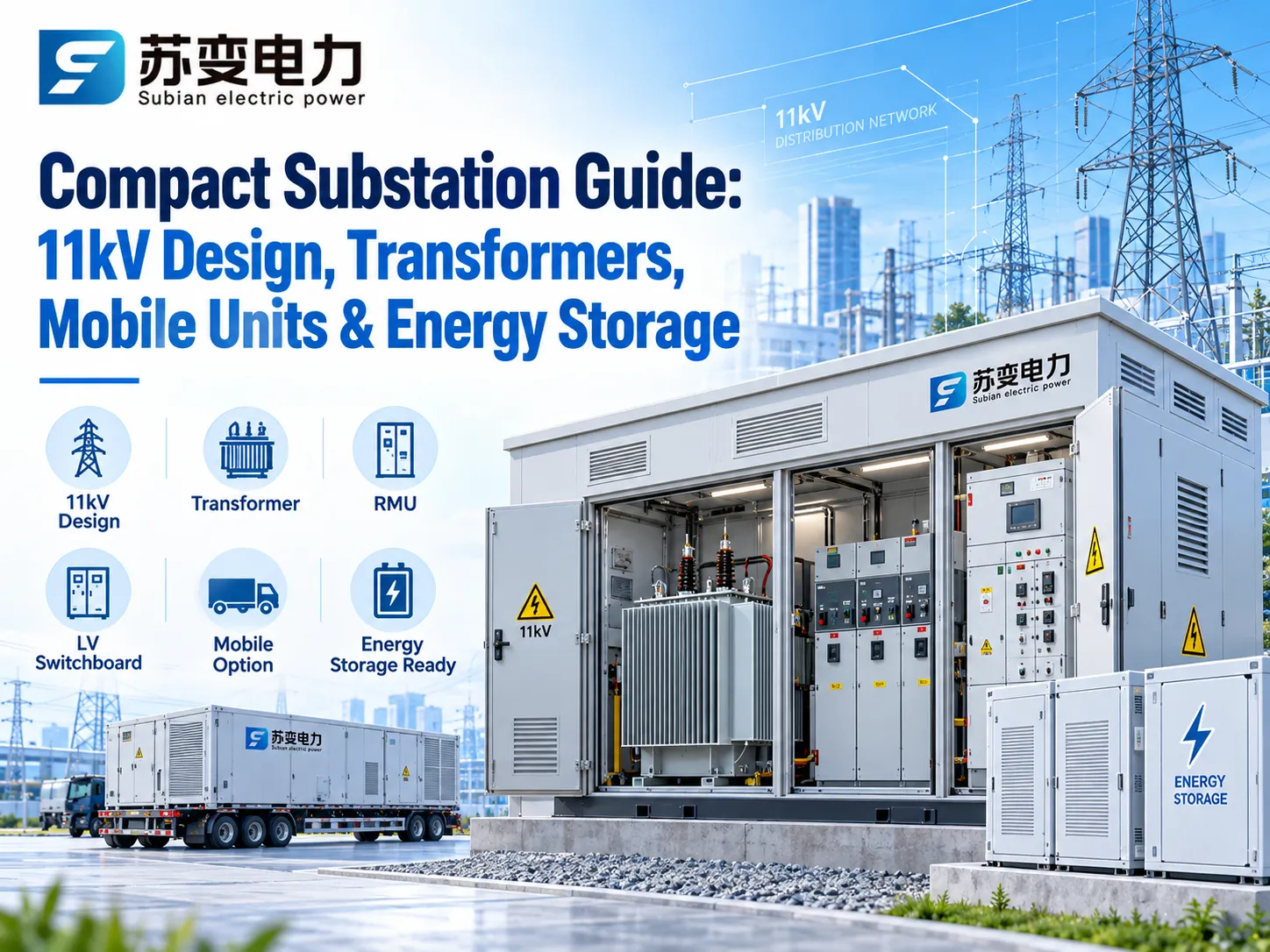 Compact Substation Guide: 11kV Design, Transformers, Mobile Units & Energy Storage