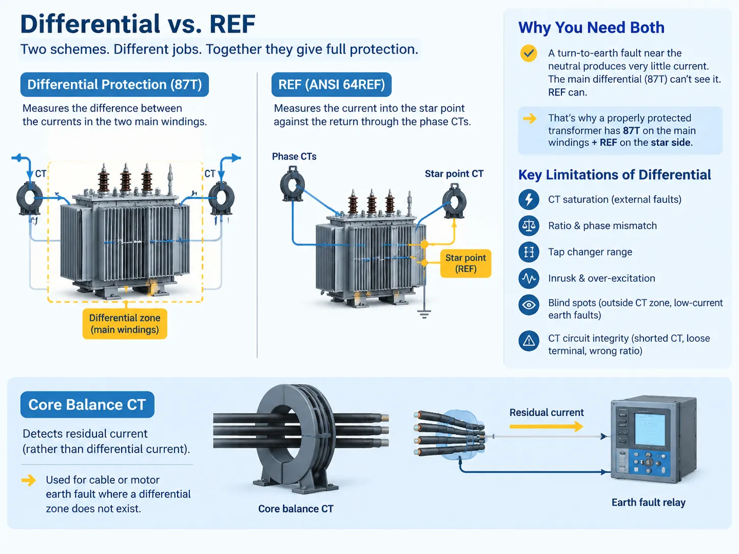 Differential versus REF — and where the scheme falls short