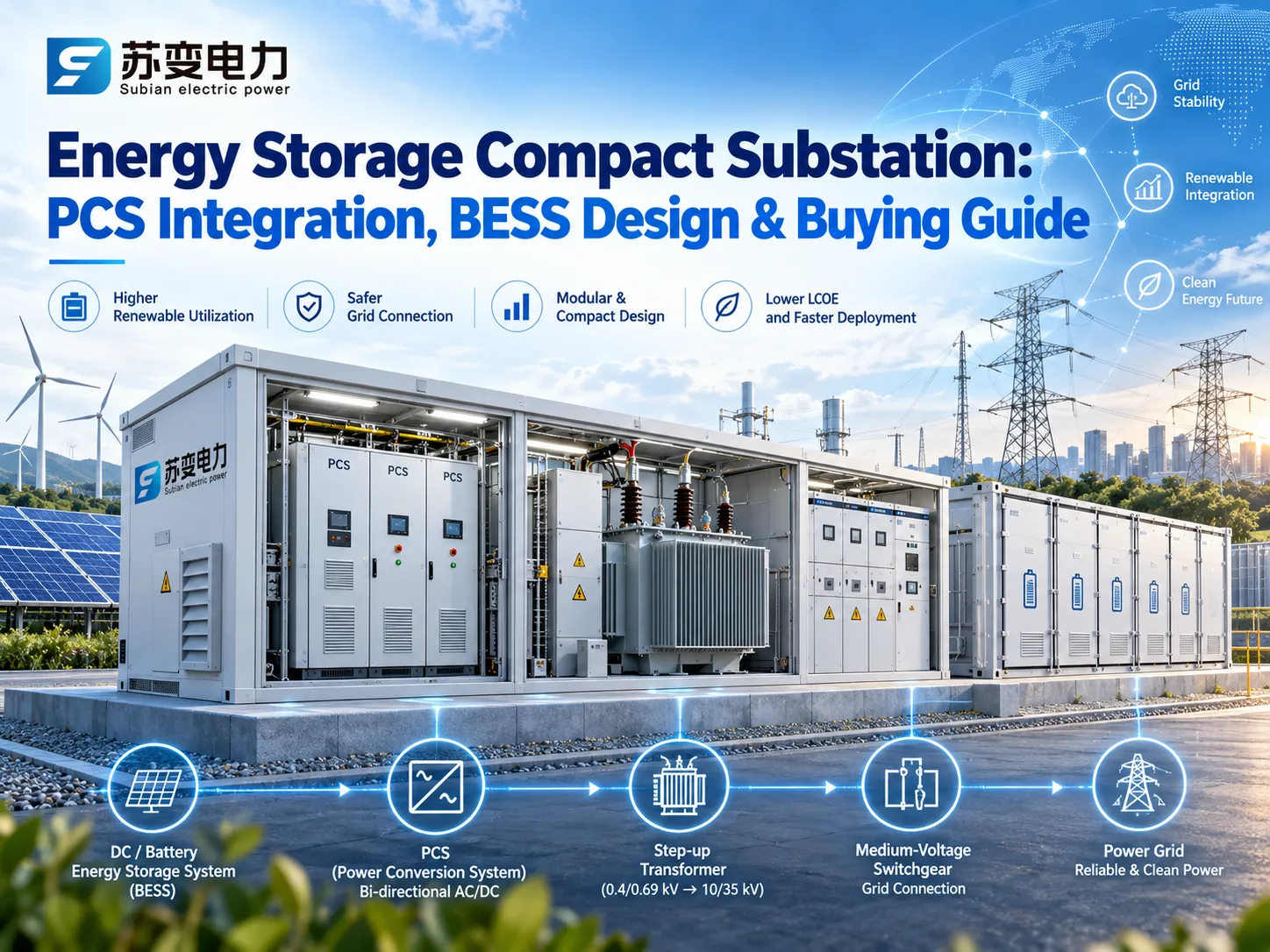 Energy Storage Compact Substation: PCS Integration, BESS Design & Buying Guide