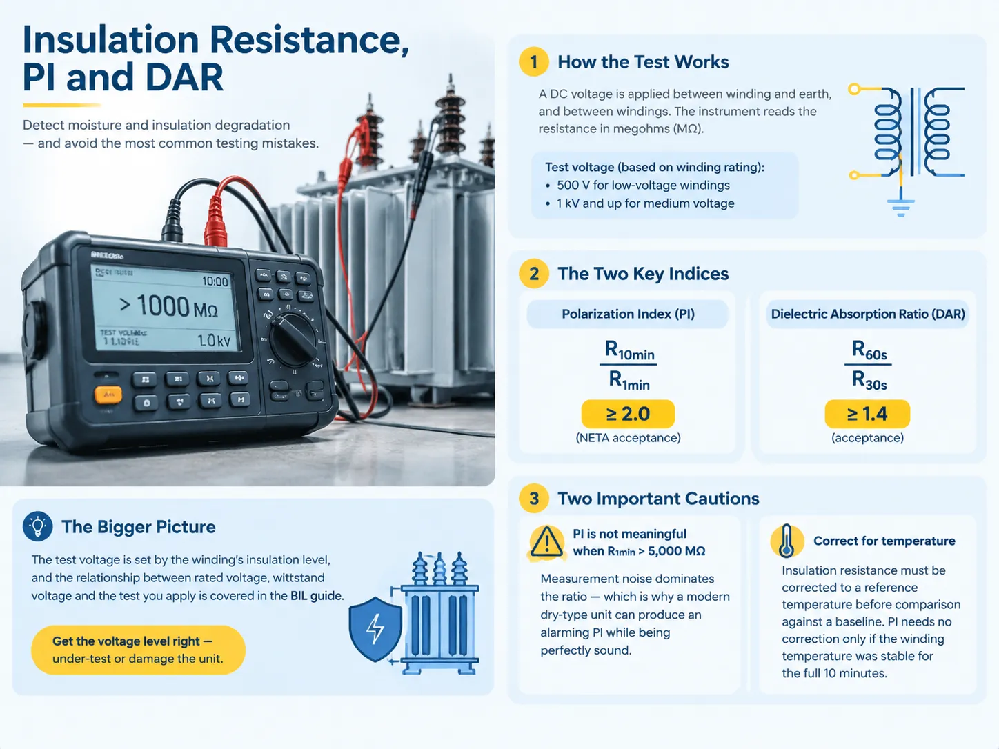 Insulation Resistance, PI and DAR